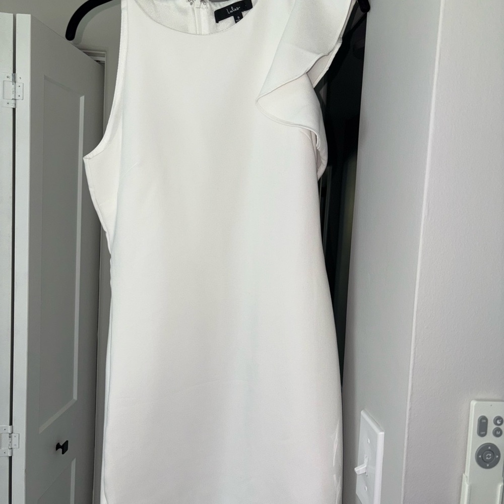 One Shoulder White Dress